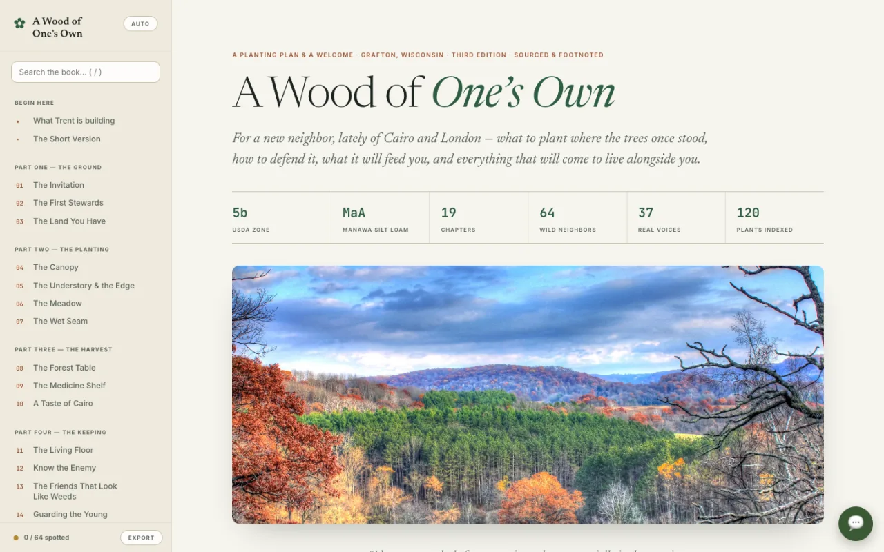 A Wood of One's Own native planting field guide